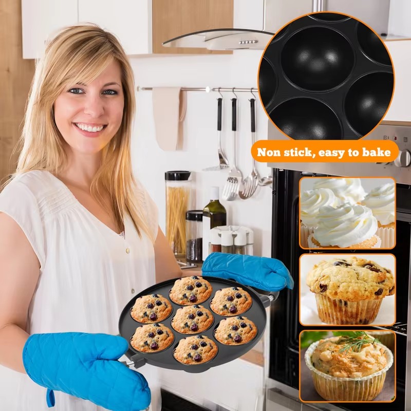 Stampo in alluminio a 7 cavità - Takoyaki Grill Plate recensione e prezzo