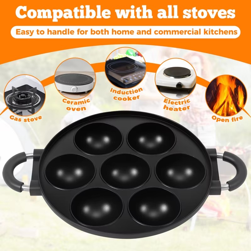 Stampo in alluminio a 7 cavità - Takoyaki Grill Plate recensione e prezzo